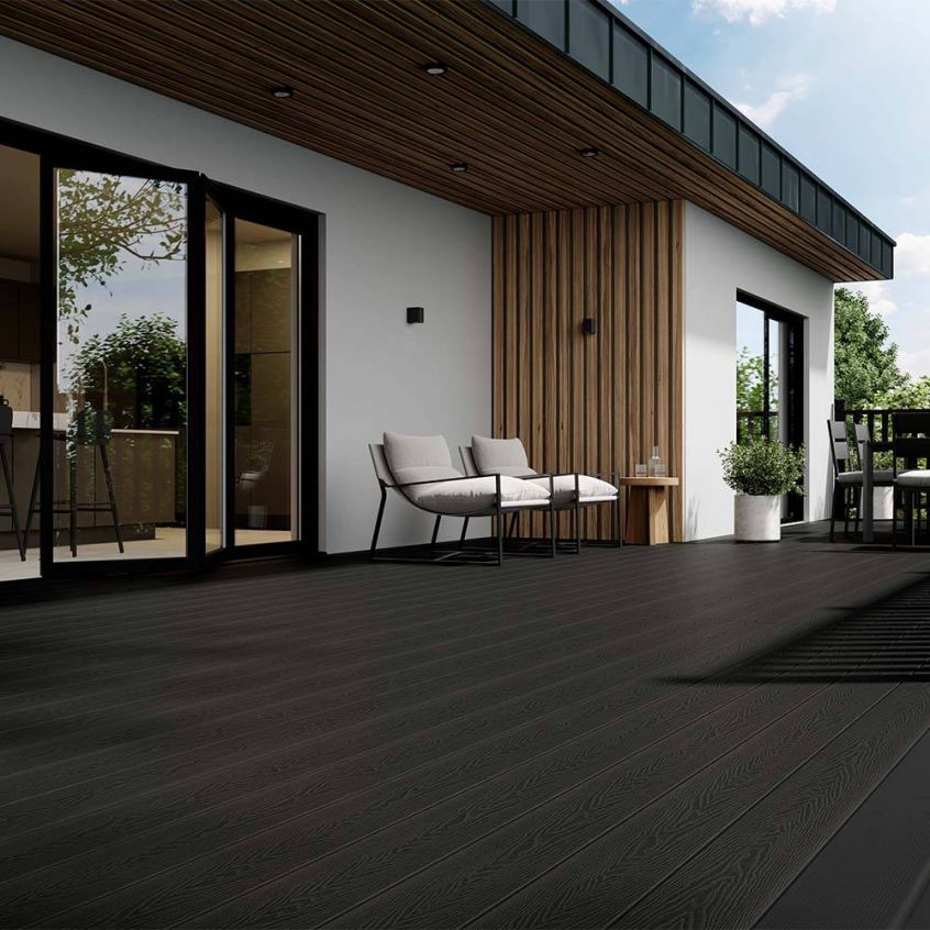 allur composite decking boards charcoal 25mm dcd01